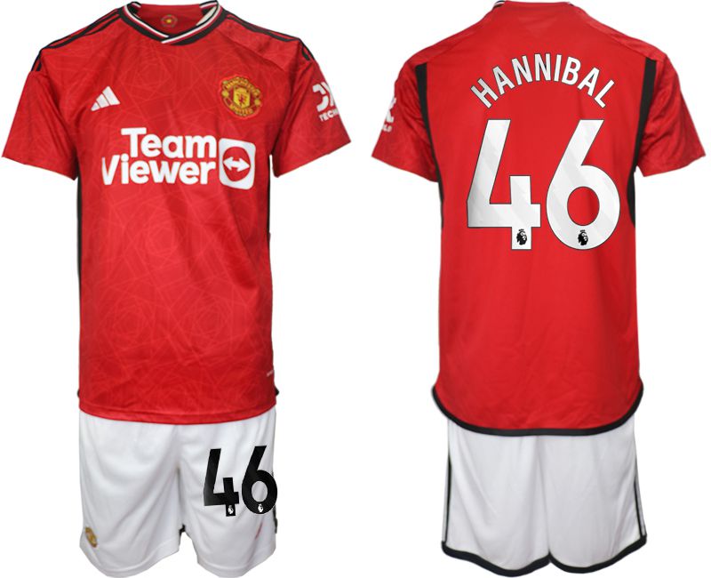 Men 2023-2024 Club Manchester United home red #46 Soccer Jersey->->Soccer Club Jersey